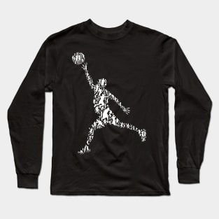 Basketball Player Silhouette Gift print Long Sleeve T-Shirt